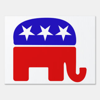 GOP Elephant yard Sign