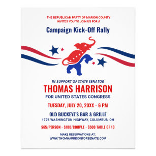 GOP Fundraising Campaign Kickoff Budget Flyer
