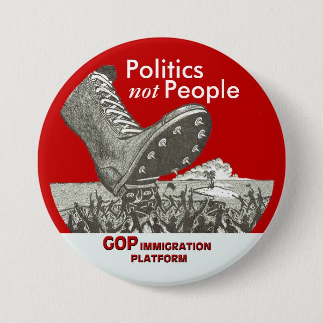GOP Immigration Platform Pinback Button (Front)