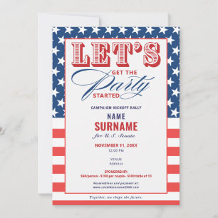 GOP Political Fundraising 2026 Campaign Kickoff Invitation