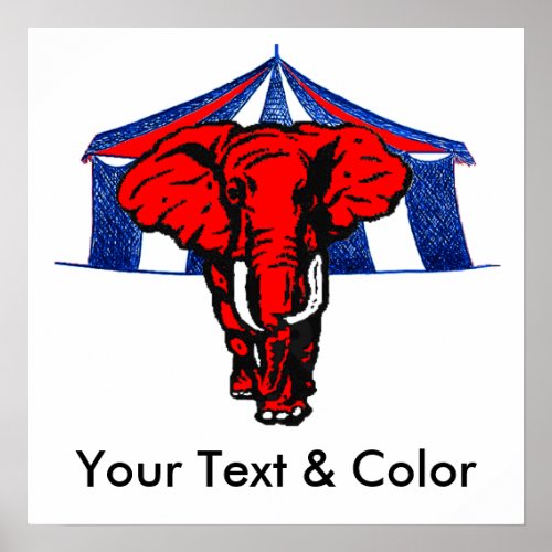 GOP Republican Elephant POSTER Print