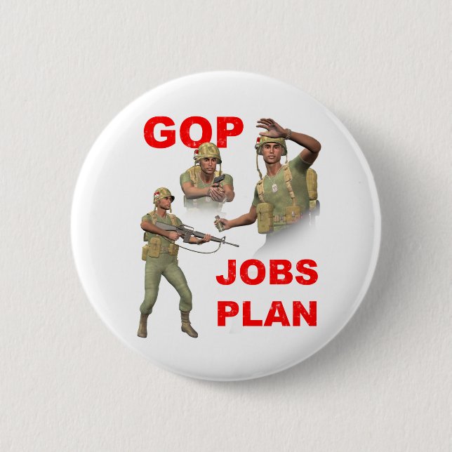 GOP, Republicans, Jobs Plan Button (Front)