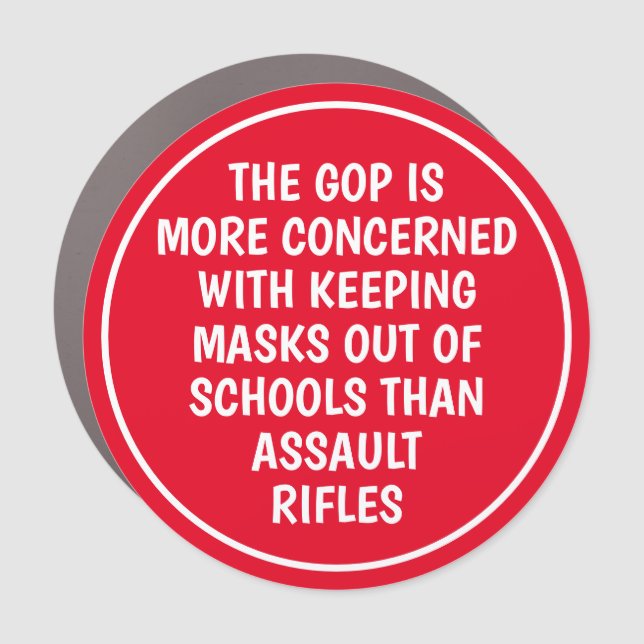GOP Rifles Not Masks Car Magnet (Front)
