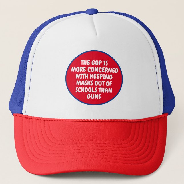 GOP Rifles Not Masks  Trucker Hat (Front)