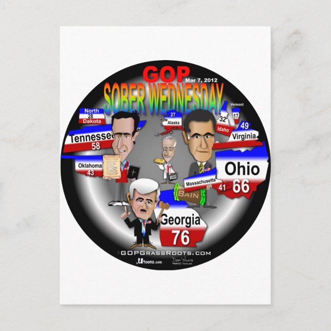 GOP Sober Wednesday Postcard (Front)