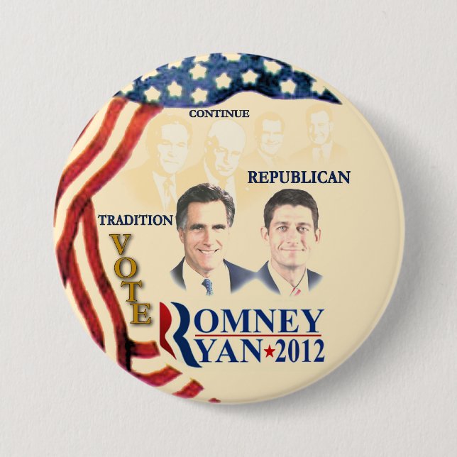 GOP Tradition:Romney Ryan Button (Front)