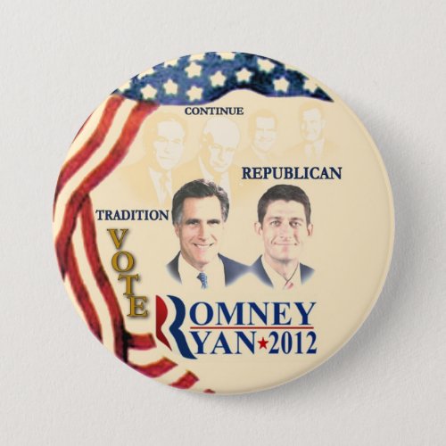 GOP TraditionRomney Ryan Button