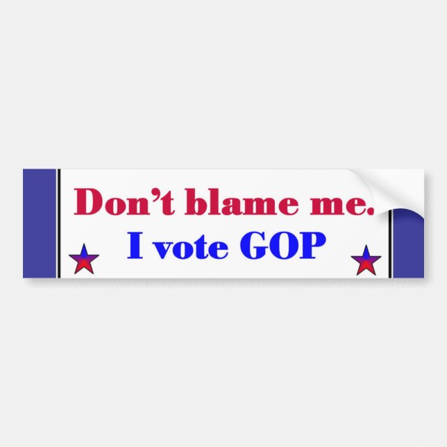GOP Vote Bumper Sticker (Front)