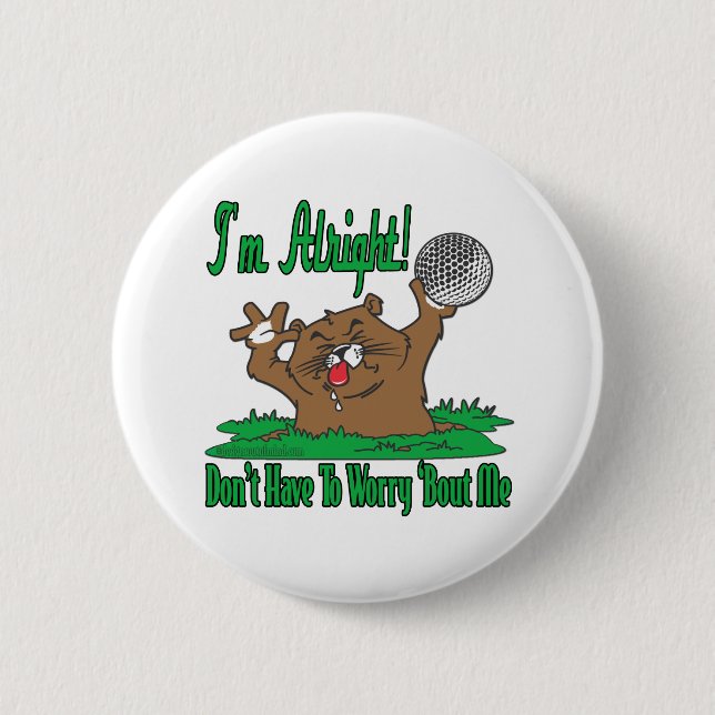 Gopher and the Golfball Button (Front)