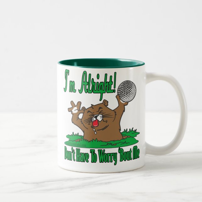 Gopher and the Golfball Two-Tone Coffee Mug (Right)