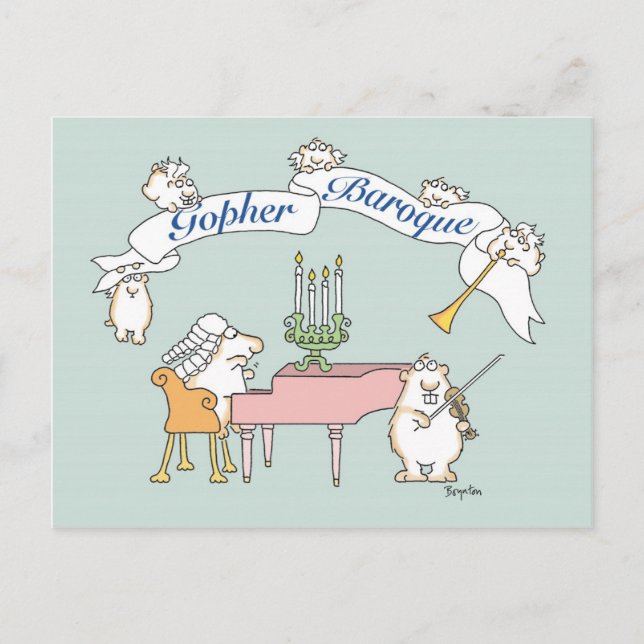GOPHER BAROQUE postcard by Sandra Boynton (Front)