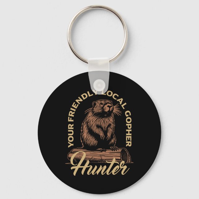 Gopher Hunter Gear Equipment Essentials Gopher Sla Keychain (Front)
