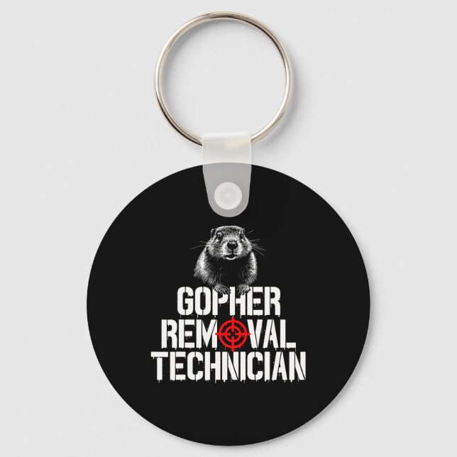 Gopher Hunting Trip Gopher Hunter Supplies Gopher  Keychain (Front)