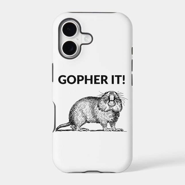 Gopher It Funny Gopher Pun Iphone Case (Back)