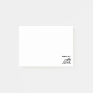 Gopher It Funny Gopher Pun Post-it Notes