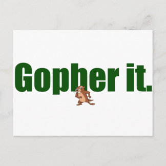 Gopher it. postcard
