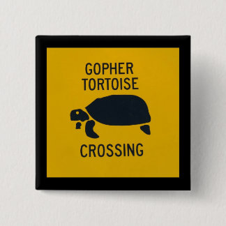 Gopher Tortoise Crossing 2 Pinback Button