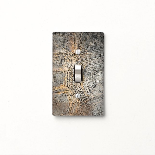 Gopher Tortoise Shell Design Light Switch Cover (In Situ)