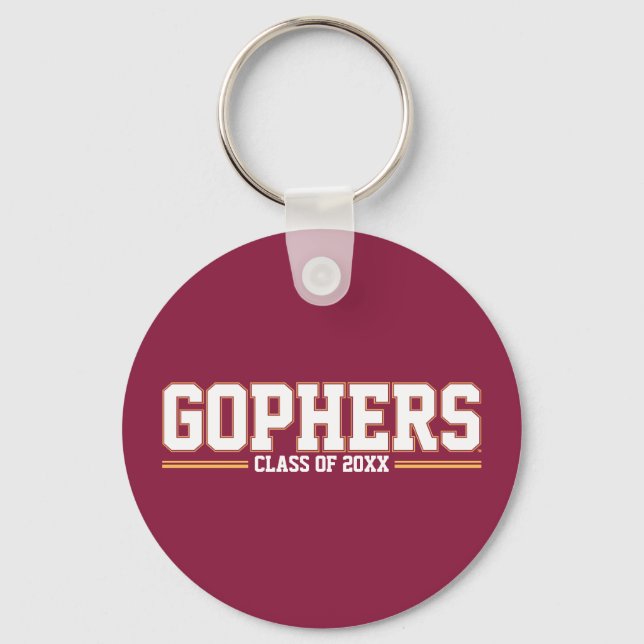 Gophers with Class Year Keychain (Front)