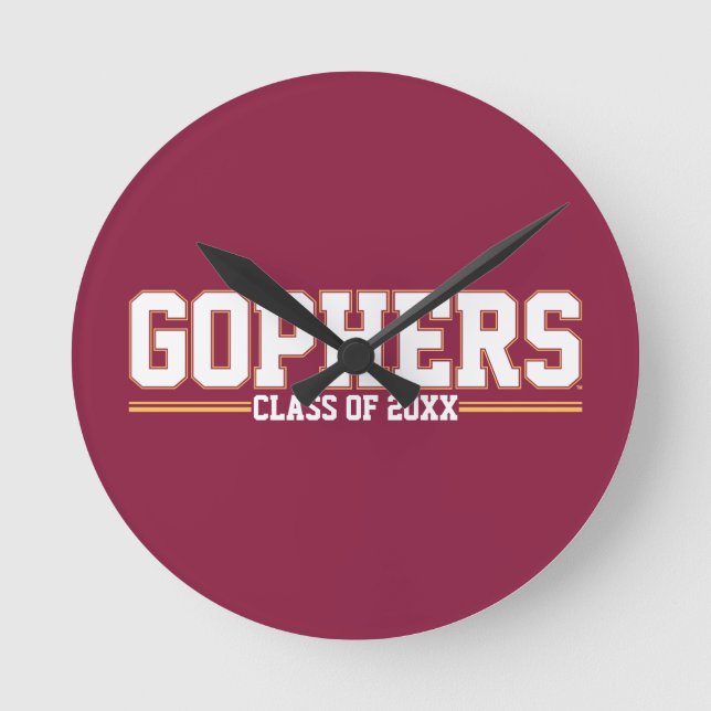 Gophers with Class Year Round Clock (Front)