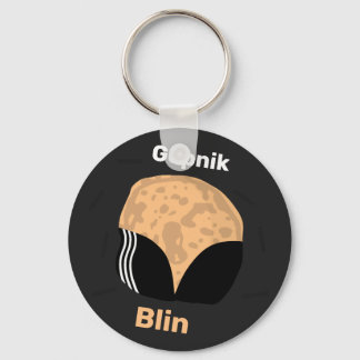 Gopnik Blin | Level Up Button Gold Keychain