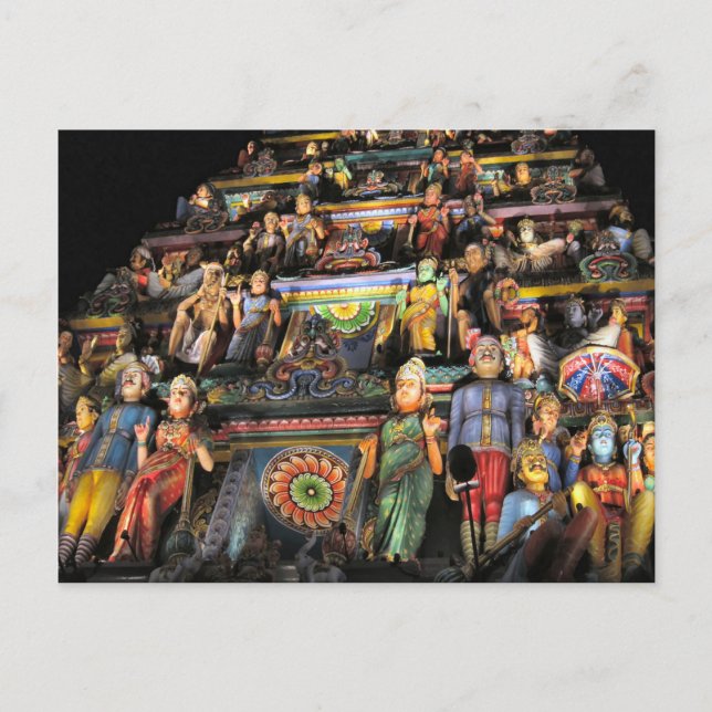 Gopuram by night postcard (Front)