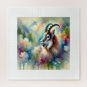 Goral Elegance in Watercolor 220824AREF128 - Water Jigsaw Puzzle