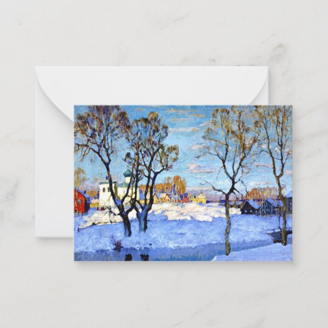 Gorbatov - Early Spring in Pskov Note Card (Front)