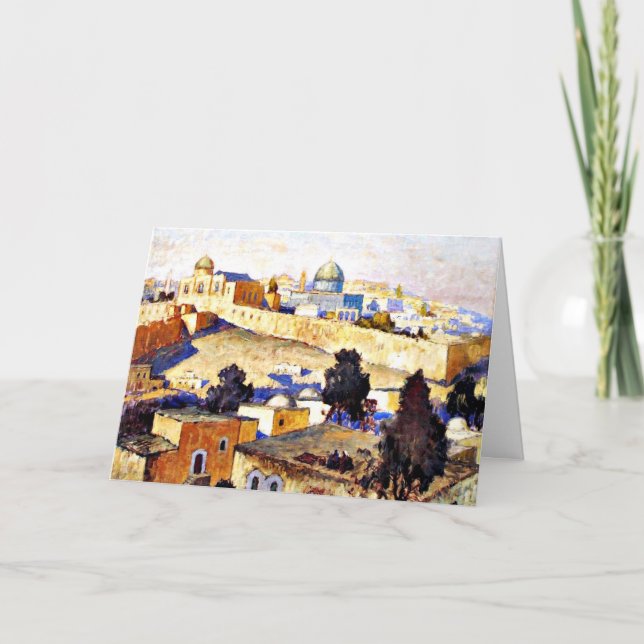 Gorbatov - Jerusalem 2, fine art painting Card (Front)