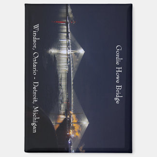 Gordie Howe Bridge rectangle magnet