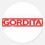 Gordita Stamp Classic Round Sticker