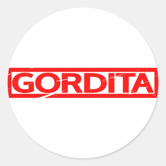 Gordita Stamp Classic Round Sticker (Front)