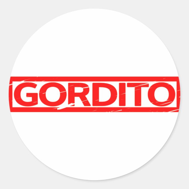 Gordito Stamp Classic Round Sticker (Front)