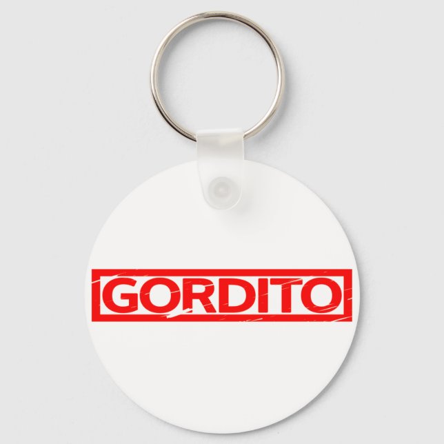 Gordito Stamp Keychain (Front)