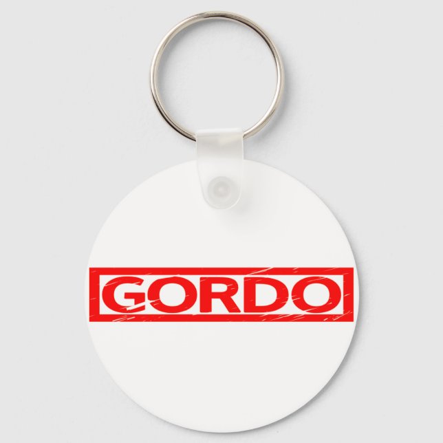 Gordo Stamp Keychain (Front)