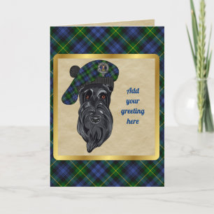 Gordon Badge & Tartan Personalized Card