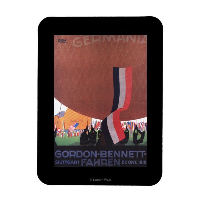 Gordon Bennett Hot-Air Balloon Race Magnet (Vertical)