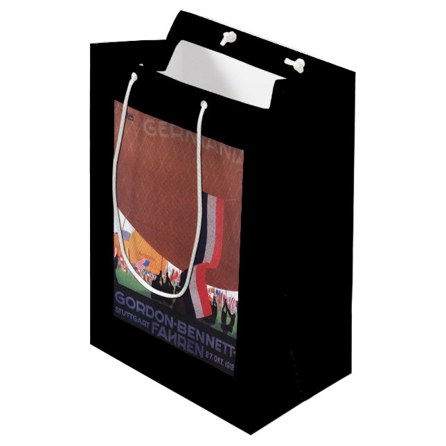 Gordon Bennett Hot-Air Balloon Race Medium Gift Bag (Front Angled)
