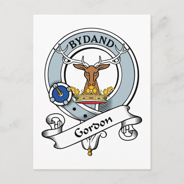 Gordon Clan Badge Postcard (Front)