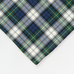 Gordon Clan Blue and White Formal Dress Tartan Fleece Blanket