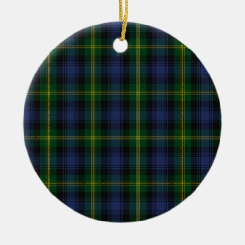 Gordon Clan Family Tartan Ceramic Ornament