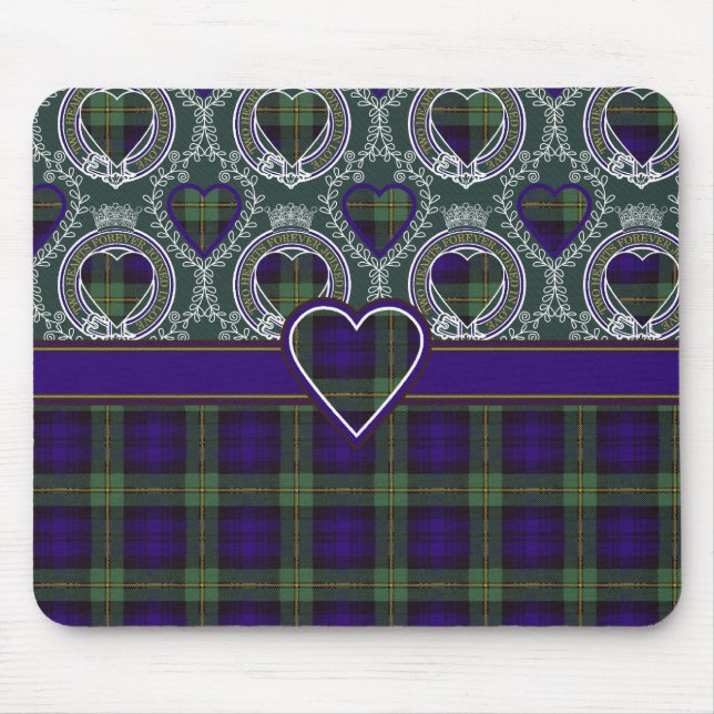 Gordon clan Plaid Scottish tartan Mouse Pad (Front)