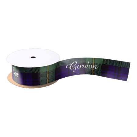 Gordon Clan Plaid Scottish Tartan Satin Ribbon