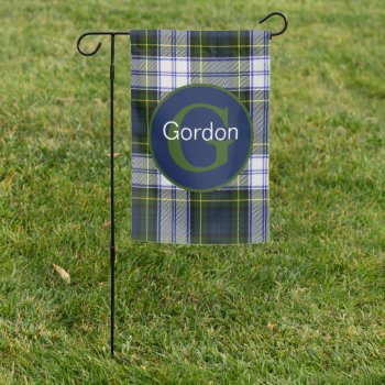 Gordon Dress Plaid Monogrammed Garden Flag by Everythingplaid at Zazzle