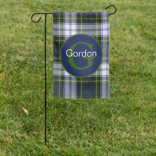 Gordon Dress Plaid Monogrammed Garden Flag