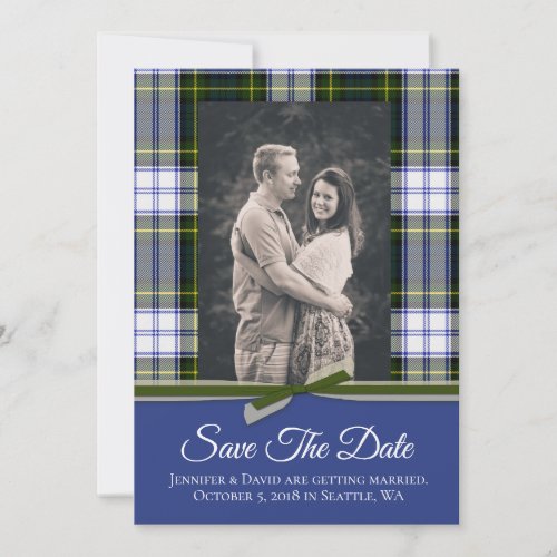 Gordon Dress Plaid Wedding Save the Date Card