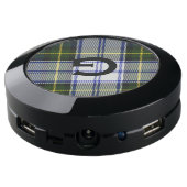 Gordon Dress Tartan Plaid Custom Charging Hub (Angled Back)