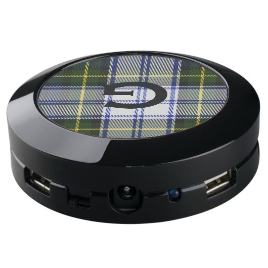Gordon Dress Tartan Plaid Custom Charging Hub (Angled Back)