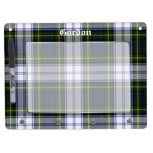 Gordon Dress Tartan Plaid Custom Dry Erase Board