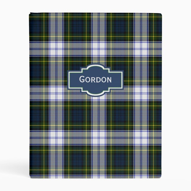 Gordon Dress Tartan Plaid Custom Planner Binder (Front)